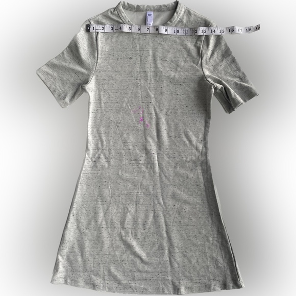 NEW AMERICAN APPAREL Grey T-Shirt Flare Dress Size M Short Sleeve - Picture 6 of 6